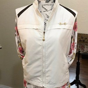 St. John Sport Cream & Brown Vest